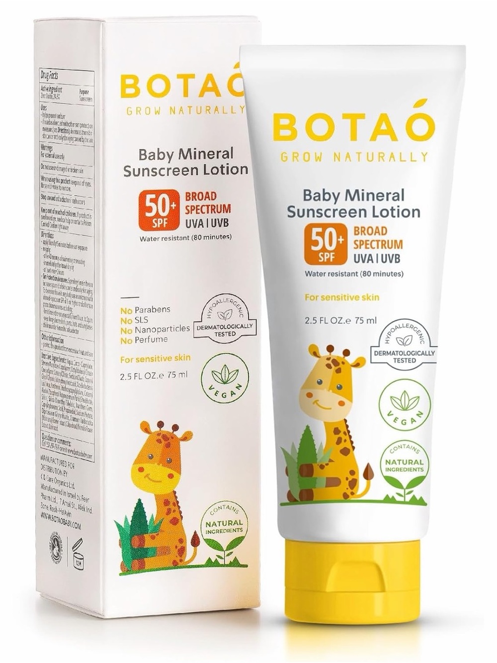 BOTAO Baby Natural Mineral Sunscreen Lotion SPF 50 Broad Spectrum ~ New in Box